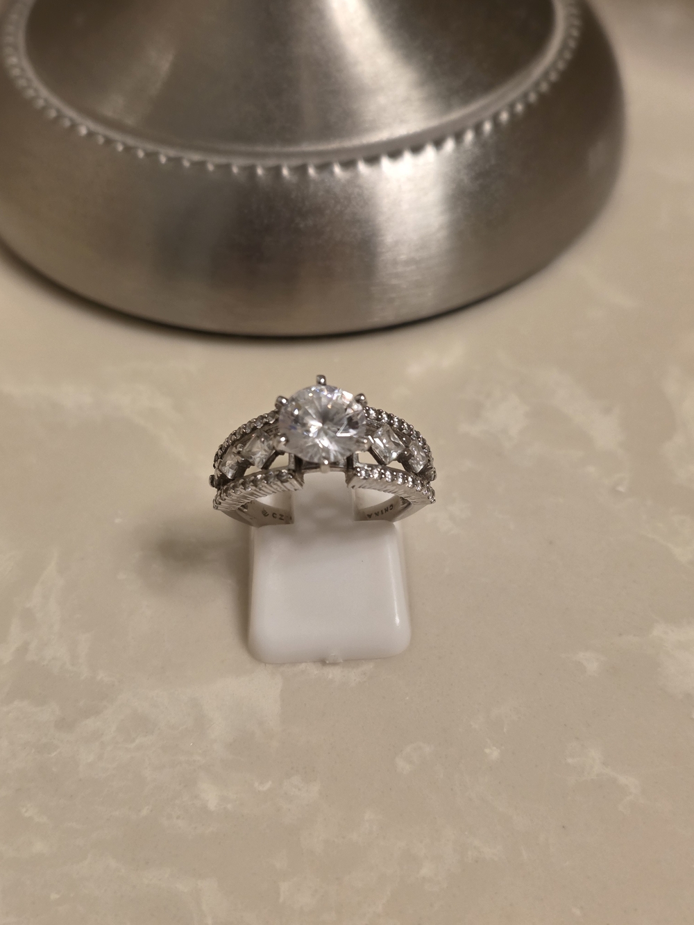925 Silver and CZ Ring Size 6